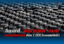 สื่อนอกชี้ “เศรษฐกิจไทย” ลำบาก ค่ายรถญี่ปุ่นย้ายหนี สินค้าจีนราคาถูกทะลักเข้าทำเกือบ 2,000 โรงงานแห่ปิดตัว คนตกงานไร้เงินเก็บ
