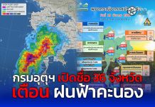 กรมอุตุฯ เปิดชื่อ 36 จังหวัด เตือน ฝนฟ้าคะนอง